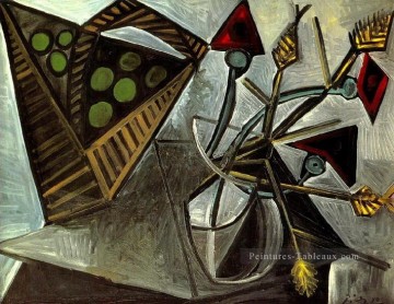 Nature morte au panier de fruits 1942 cubiste Peinture à l'huile